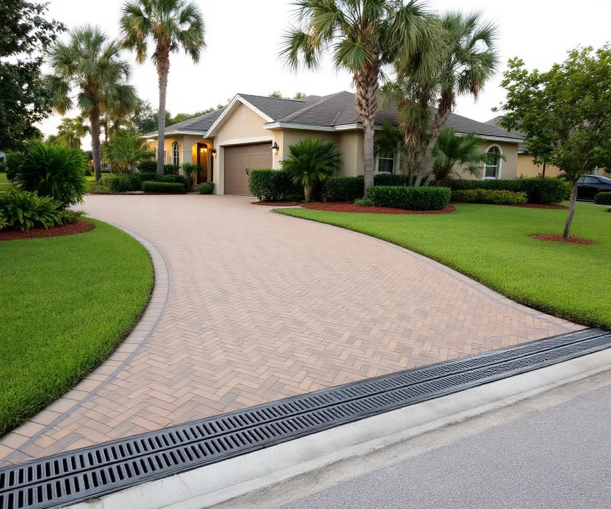 Paver driveway half sealed, half unsealed — the difference sealing makes